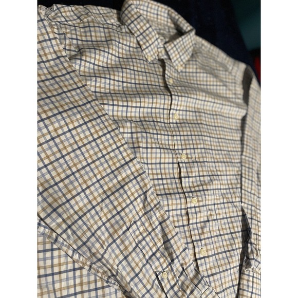 peter millar plaid golf shirt button long sleeve xl - Picture 3 of 3